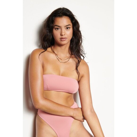 437 FOUR THREE SEVEN Aubrey Red Bandeau Bikini Top, Size M - Picture 11 of 13